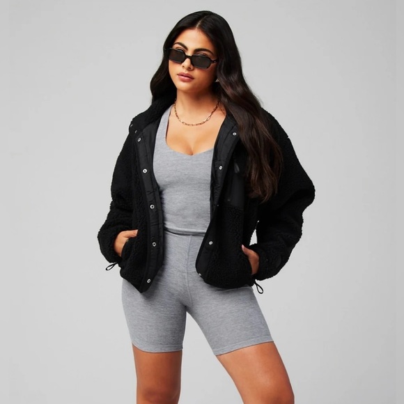 Fabletics Tahoe Teddy Jacket, Deep Navy, XS - Picture 3 of 3